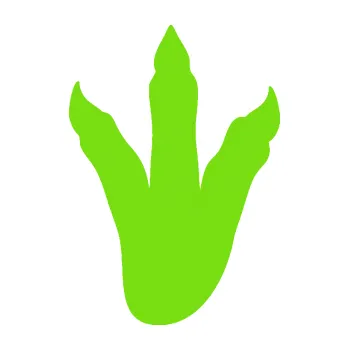 Samolepící dekorace Dinosaurus stopa 001 pravá (04 - zelená kawasaki) SAMOLEPKA NA AUTO, NÁLEPKA, FÓLIE, POLEP, TUNING, VLASTNÍ TEXT, TISK, AUTOSAMOLEPKY.cz, POLEPY, OBRÁZEK, LOGO, 3D STICKERS