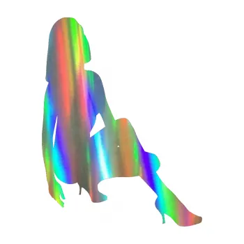 Polep vozidla Erotická žena 041 pravá (93 - Holografická) SAMOLEPKA NA AUTO, NÁLEPKA, FÓLIE, POLEP, TUNING, VLASTNÍ TEXT, TISK, AUTOSAMOLEPKY.cz, POLEPY, OBRÁZEK, LOGO, 3D STICKERS