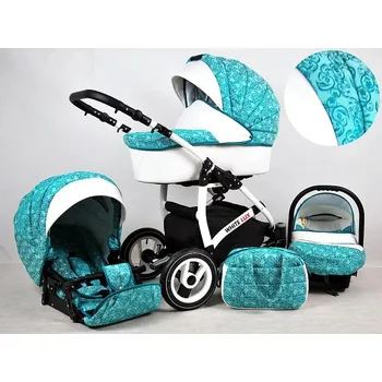 Kočárek Kombinovaný kočárek Raf-Pol White Lux ALU 2021 Malachit