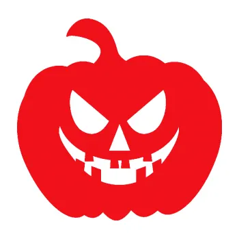 Samolepící dekorace Halloween 015 levá dýně (10 - červená) SAMOLEPKA NA AUTO, NÁLEPKA, FÓLIE, POLEP, TUNING, VLASTNÍ TEXT, TISK, AUTOSAMOLEPKY.cz, POLEPY, OBRÁZEK, LOGO, 3D STICKERS