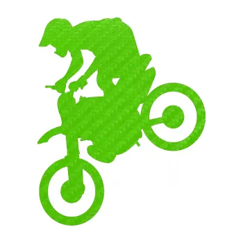 Samolepící dekorace SAMOLEPKA Motorka 020 levá motokros (58 - 3D karbon zelený kawasaki) NA AUTO, NÁLEPKA, FÓLIE, POLEP, TUNING, VLASTNÍ TEXT, TISK, AUTOSAMOLEPKY.cz, POLEPY, OBRÁZEK, LOGO, SAMOLEPKY