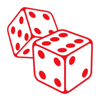 Samolepící dekorace SAMOLEPKA Kostky 003 pravá hrací kostky (10 - červená) NA AUTO, NÁLEPKA, FÓLIE, POLEP, TUNING, VLASTNÍ TEXT, TISK, AUTOSAMOLEPKY.cz, POLEPY, OBRÁZEK, LOGO, SAMOLEPKY