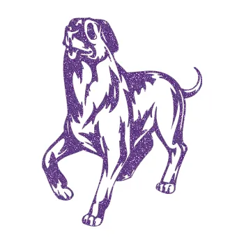 Polep vozidla SAMOLEPKA Pes 047 levá (87 - Ultra Metalic fialová) NA AUTO, NÁLEPKA, FÓLIE, POLEP, TUNING, VLASTNÍ TEXT, TISK, AUTOSAMOLEPKY.cz, POLEPY, OBRÁZEK, LOGO, SAMOLEPKY