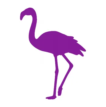 Samolepící dekorace Plameňák 001 levá (14 - fialová) SAMOLEPKA NA AUTO, NÁLEPKA, FÓLIE, POLEP, TUNING, VLASTNÍ TEXT, TISK, AUTOSAMOLEPKY.cz, POLEPY, OBRÁZEK, LOGO, 3D STICKERS