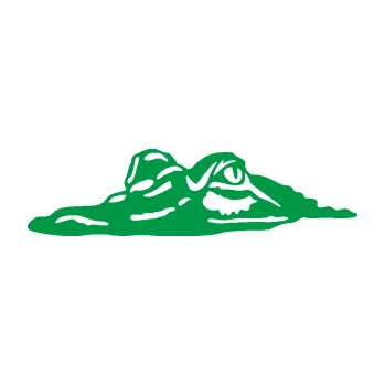 Samolepící dekorace Krokodýl 003 levá hlava na hladině (12 - zelená) SAMOLEPKA NA AUTO, NÁLEPKA, FÓLIE, POLEP, TUNING, VLASTNÍ TEXT, TISK, AUTOSAMOLEPKY.cz, POLEPY, OBRÁZEK, LOGO, 3D STICKERS