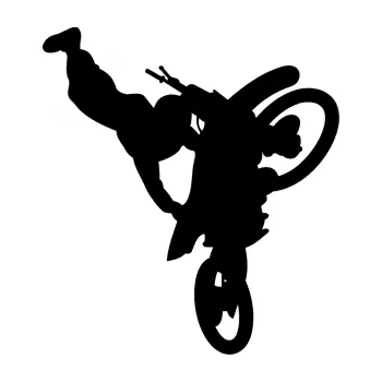 Samolepící dekorace SAMOLEPKA Motorka 032 pravá motokros freestyle (01 - černá) NA AUTO, NÁLEPKA, FÓLIE, POLEP, TUNING, VLASTNÍ TEXT, TISK, AUTOSAMOLEPKY.cz, POLEPY, OBRÁZEK, LOGO, SAMOLEPKY