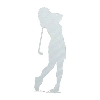 Polep vozidla SAMOLEPKA Golfistka 015 levá (51 - 3D karbon bílý) NA AUTO, NÁLEPKA, FÓLIE, POLEP, TUNING, VLASTNÍ TEXT, TISK, AUTOSAMOLEPKY.cz, POLEPY, OBRÁZEK, LOGO, SAMOLEPKY