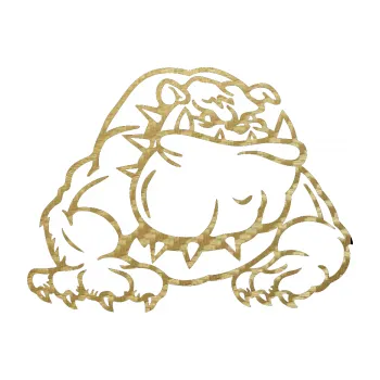 samolepka Buldog 001 pravá pes (59 - 3D karbon zlatý) SAMOLEPKA NA AUTO, NÁLEPKA, FÓLIE, POLEP, TUNING, VLASTNÍ TEXT, TISK, AUTOSAMOLEPKY.cz, POLEPY, OBRÁZEK, LOGO, 3D STICKERS