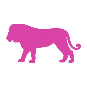 Polep vozidla SAMOLEPKA Lev 001 levá (16 - růžová) NA AUTO, NÁLEPKA, FÓLIE, POLEP, TUNING, VLASTNÍ TEXT, TISK, AUTOSAMOLEPKY.cz, POLEPY, OBRÁZEK, LOGO, SAMOLEPKY