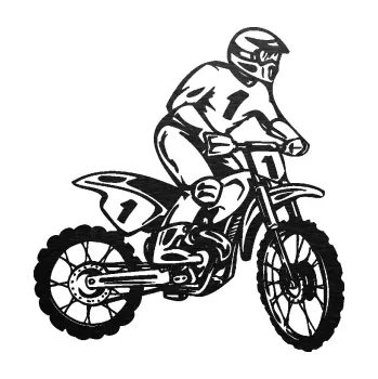 Samolepící dekorace SAMOLEPKA Motorka 043 pravá motokros (63 - škrábaný kov černý) NA AUTO, NÁLEPKA, FÓLIE, POLEP, TUNING, VLASTNÍ TEXT, TISK, AUTOSAMOLEPKY.cz, POLEPY, OBRÁZEK, LOGO, SAMOLEPKY