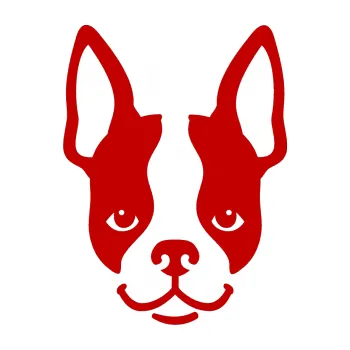 Polep vozidla Pes 066 Bostonský teriér (18 - tmavě červená) SAMOLEPKA NA AUTO, NÁLEPKA, FÓLIE, POLEP, TUNING, VLASTNÍ TEXT, TISK, AUTOSAMOLEPKY.cz, POLEPY, OBRÁZEK, LOGO, 3D STICKERS