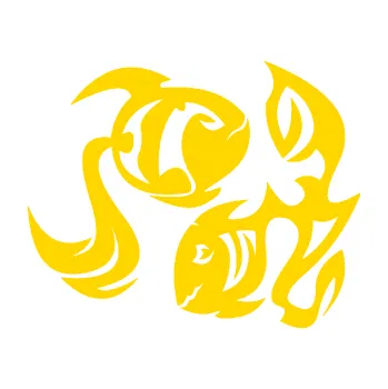 Samolepící dekorace Ryby 003 pravá (13 - jasně žlutá) SAMOLEPKA NA AUTO, NÁLEPKA, FÓLIE, POLEP, TUNING, VLASTNÍ TEXT, TISK, AUTOSAMOLEPKY.cz, POLEPY, OBRÁZEK, LOGO, 3D STICKERS