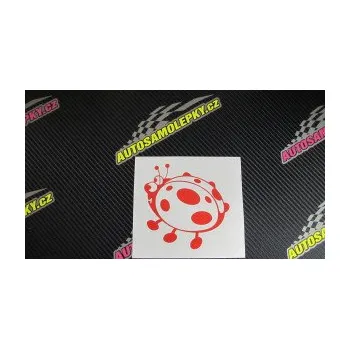 Samolepící dekorace SAMOLEPKA Beruška 001 levá (10 - červená) NA AUTO, NÁLEPKA, FÓLIE, POLEP, TUNING, VLASTNÍ TEXT, TISK, AUTOSAMOLEPKY.cz, POLEPY, OBRÁZEK, LOGO, SAMOLEPKY