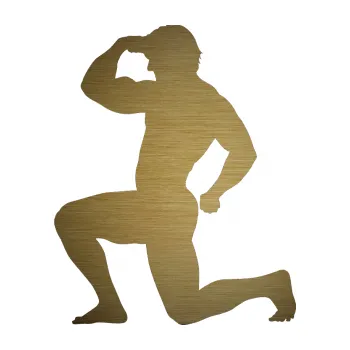 Polep vozidla SAMOLEPKA Kulturista 007 levá (64 - škrábaný kov zlatý) NA AUTO, NÁLEPKA, FÓLIE, POLEP, TUNING, VLASTNÍ TEXT, TISK, AUTOSAMOLEPKY.cz, POLEPY, OBRÁZEK, LOGO, SAMOLEPKY