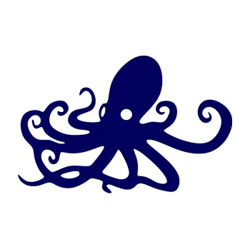 Samolepící dekorace SAMOLEPKA Chobotnice 001 levá (23 - tmavě modrá) NA AUTO, NÁLEPKA, FÓLIE, POLEP, TUNING, VLASTNÍ TEXT, TISK, AUTOSAMOLEPKY.cz, POLEPY, OBRÁZEK, LOGO, SAMOLEPKY