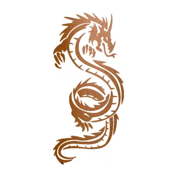 Samolepicí dekorace na vozidlo Dragon 048 pravá (44 - měděná metalíza) SAMOLEPKA NA AUTO, NÁLEPKA, FÓLIE, POLEP, TUNING, VLASTNÍ TEXT, TISK, AUTOSAMOLEPKY.cz, POLEPY, OBRÁZEK, LOGO, 3D STICKERS