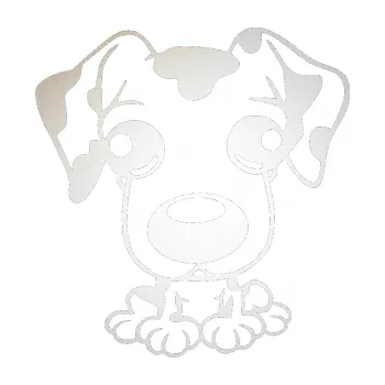 Polep vozidla SAMOLEPKA Pes 055 levá malý dalmatin (82 - odrazková reflexní bílá) NA AUTO, NÁLEPKA, FÓLIE, POLEP, TUNING, VLASTNÍ TEXT, TISK, AUTOSAMOLEPKY.cz, POLEPY, OBRÁZEK, LOGO, SAMOLEPKY