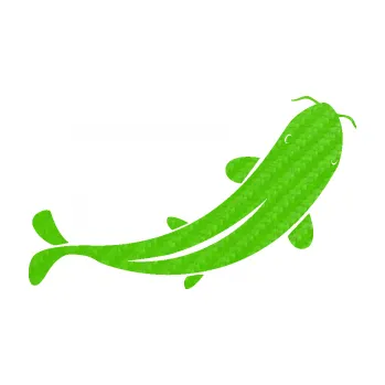 Polep vozidla SAMOLEPKA Ryba 001 pravá (58 - 3D karbon zelený kawasaki) NA AUTO, NÁLEPKA, FÓLIE, POLEP, TUNING, VLASTNÍ TEXT, TISK, AUTOSAMOLEPKY.cz, POLEPY, OBRÁZEK, LOGO, SAMOLEPKY