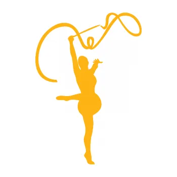 Samolepicí dekorace na vozidlo Moderní gymnastika 003 pravá gymnastka se stuhou (21 - světle oranžová) SAMOLEPKA NA AUTO, NÁLEPKA, FÓLIE, POLEP, TUNING, VLASTNÍ TEXT, TISK, AUTOSAMOLEPKY.cz, POLEPY, OBRÁZEK, LOGO, 3D STICKERS