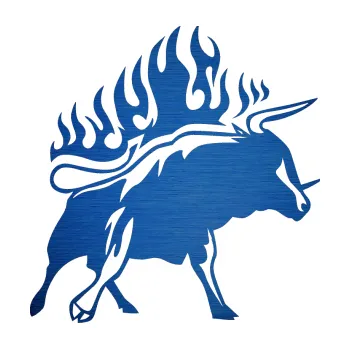 Samolepicí dekorace na vozidlo Animal flames 055 pravá býk (65 - škrábaný kov modrý) SAMOLEPKA NA AUTO, NÁLEPKA, FÓLIE, POLEP, TUNING, VLASTNÍ TEXT, TISK, AUTOSAMOLEPKY.cz, POLEPY, OBRÁZEK, LOGO, 3D STICKERS