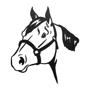 Samolepící dekorace SAMOLEPKA Kůň 040 levá (63 - škrábaný kov černý) NA AUTO, NÁLEPKA, FÓLIE, POLEP, TUNING, VLASTNÍ TEXT, TISK, AUTOSAMOLEPKY.cz, POLEPY, OBRÁZEK, LOGO, SAMOLEPKY