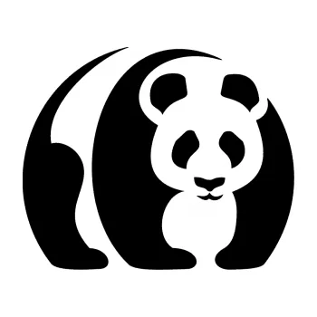 Samolepící dekorace Panda 001 pravá (01 - černá) SAMOLEPKA NA AUTO, NÁLEPKA, FÓLIE, POLEP, TUNING, VLASTNÍ TEXT, TISK, AUTOSAMOLEPKY.cz, POLEPY, OBRÁZEK, LOGO, 3D STICKERS