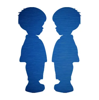 samolepka Dítě v autě 073 dva chlapečci sourozenci (65 - škrábaný kov modrý) SAMOLEPKA NA AUTO, NÁLEPKA, FÓLIE, POLEP, TUNING, VLASTNÍ TEXT, TISK, AUTOSAMOLEPKY.cz, POLEPY, OBRÁZEK, LOGO, 3D STICKERS