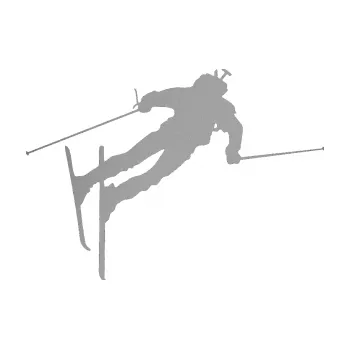 Samolepicí dekorace na vozidlo Lyžař 020 pravá (42 - stříbrná metalíza) SAMOLEPKA NA AUTO, NÁLEPKA, FÓLIE, POLEP, TUNING, VLASTNÍ TEXT, TISK, AUTOSAMOLEPKY.cz, POLEPY, OBRÁZEK, LOGO, 3D STICKERS