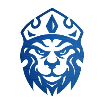 Samolepící dekorace SAMOLEPKA Lev hlava s korunou 001 (65 - škrábaný kov modrý) NA AUTO, NÁLEPKA, FÓLIE, POLEP, TUNING, VLASTNÍ TEXT, TISK, AUTOSAMOLEPKY.cz, POLEPY, OBRÁZEK, LOGO, SAMOLEPKY