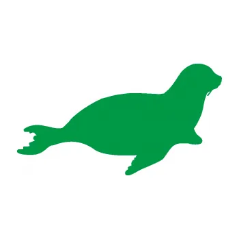 Samolepící dekorace Lachtan 001 pravá (12 - zelená) SAMOLEPKA NA AUTO, NÁLEPKA, FÓLIE, POLEP, TUNING, VLASTNÍ TEXT, TISK, AUTOSAMOLEPKY.cz, POLEPY, OBRÁZEK, LOGO, 3D STICKERS