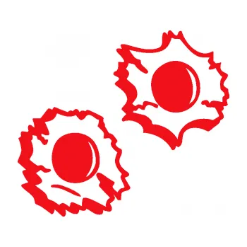 Samolepící dekorace SAMOLEPKA Průstřely 001 pravá (10 - červená) NA AUTO, NÁLEPKA, FÓLIE, POLEP, TUNING, VLASTNÍ TEXT, TISK, AUTOSAMOLEPKY.cz, POLEPY, OBRÁZEK, LOGO, SAMOLEPKY