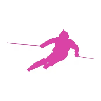 Samolepicí dekorace na vozidlo Lyžař 015 pravá (16 - růžová) SAMOLEPKA NA AUTO, NÁLEPKA, FÓLIE, POLEP, TUNING, VLASTNÍ TEXT, TISK, AUTOSAMOLEPKY.cz, POLEPY, OBRÁZEK, LOGO, 3D STICKERS