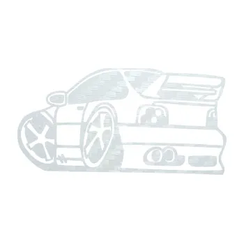 Polep vozidla SAMOLEPKA BMW e46 karikatura levá (51 - 3D karbon bílý) NA AUTO, NÁLEPKA, FÓLIE, POLEP, TUNING, VLASTNÍ TEXT, TISK, AUTOSAMOLEPKY.cz, POLEPY, OBRÁZEK, LOGO, SAMOLEPKY
