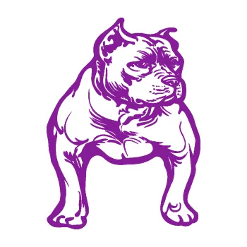 Polep vozidla SAMOLEPKA Pes 120 pravá pitbull (14 - fialová) NA AUTO, NÁLEPKA, FÓLIE, POLEP, TUNING, VLASTNÍ TEXT, TISK, AUTOSAMOLEPKY.cz, POLEPY, OBRÁZEK, LOGO, SAMOLEPKY