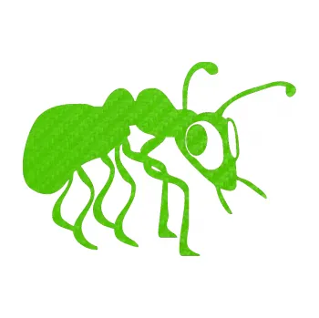 Samolepící dekorace SAMOLEPKA Mravenec 001 pravá (58 - 3D karbon zelený kawasaki) NA AUTO, NÁLEPKA, FÓLIE, POLEP, TUNING, VLASTNÍ TEXT, TISK, AUTOSAMOLEPKY.cz, POLEPY, OBRÁZEK, LOGO, SAMOLEPKY