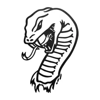 Samolepící dekorace SAMOLEPKA Cobra levá (63 - škrábaný kov černý) NA AUTO, NÁLEPKA, FÓLIE, POLEP, TUNING, VLASTNÍ TEXT, TISK, AUTOSAMOLEPKY.cz, POLEPY, OBRÁZEK, LOGO, SAMOLEPKY