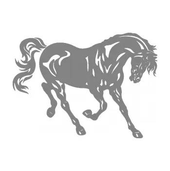 Samolepící dekorace SAMOLEPKA Kůň 056 pravá (17 - šedá) NA AUTO, NÁLEPKA, FÓLIE, POLEP, TUNING, VLASTNÍ TEXT, TISK, AUTOSAMOLEPKY.cz, POLEPY, OBRÁZEK, LOGO, SAMOLEPKY