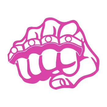 Polep vozidla SAMOLEPKA Pěst boxer levá (16 - růžová) NA AUTO, NÁLEPKA, FÓLIE, POLEP, TUNING, VLASTNÍ TEXT, TISK, AUTOSAMOLEPKY.cz, POLEPY, OBRÁZEK, LOGO, SAMOLEPKY