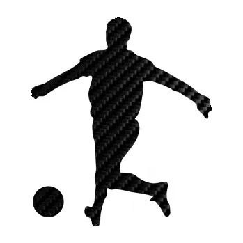Samolepicí dekorace na vozidlo Fotbalista 017 levá (50 - 3D karbon černý) SAMOLEPKA NA AUTO, NÁLEPKA, FÓLIE, POLEP, TUNING, VLASTNÍ TEXT, TISK, AUTOSAMOLEPKY.cz, POLEPY, OBRÁZEK, LOGO, 3D STICKERS