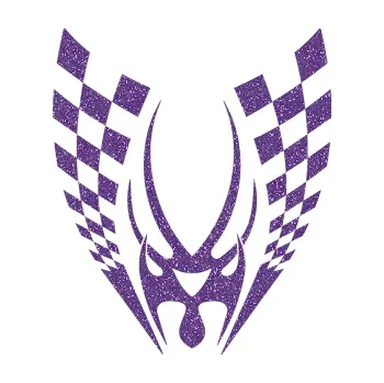 Polep vozidla SAMOLEPKA Kapota 002 šachovnice (87 - Ultra Metalic fialová) NA AUTO, NÁLEPKA, FÓLIE, POLEP, TUNING, VLASTNÍ TEXT, TISK, AUTOSAMOLEPKY.cz, POLEPY, OBRÁZEK, LOGO, SAMOLEPKY