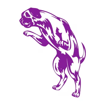 Polep vozidla SAMOLEPKA Pes 050 levá (14 - fialová) NA AUTO, NÁLEPKA, FÓLIE, POLEP, TUNING, VLASTNÍ TEXT, TISK, AUTOSAMOLEPKY.cz, POLEPY, OBRÁZEK, LOGO, SAMOLEPKY