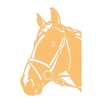 Samolepící dekorace Kůň 028 levá hlava s uzdou (08 - béžová) SAMOLEPKA NA AUTO, NÁLEPKA, FÓLIE, POLEP, TUNING, VLASTNÍ TEXT, TISK, AUTOSAMOLEPKY.cz, POLEPY, OBRÁZEK, LOGO, 3D STICKERS
