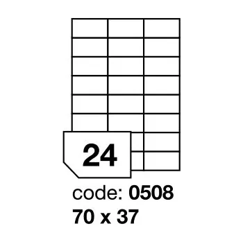 Samolepící etiketa Samolepící etikety Rayfilm Office 70x37 mm 100 archů, laser, R0119.0508