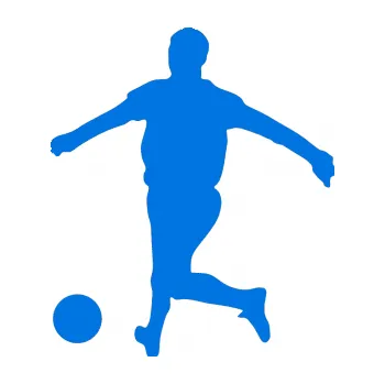 Samolepicí dekorace na vozidlo Fotbalista 017 levá (11 - modrá oceán) SAMOLEPKA NA AUTO, NÁLEPKA, FÓLIE, POLEP, TUNING, VLASTNÍ TEXT, TISK, AUTOSAMOLEPKY.cz, POLEPY, OBRÁZEK, LOGO, 3D STICKERS