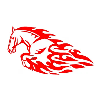 Samolepicí dekorace na vozidlo Animal flames 008 levá kůň (74 - Fluorescentní červená) SAMOLEPKA NA AUTO, NÁLEPKA, FÓLIE, POLEP, TUNING, VLASTNÍ TEXT, TISK, AUTOSAMOLEPKY.cz, POLEPY, OBRÁZEK, LOGO, 3D STICKERS