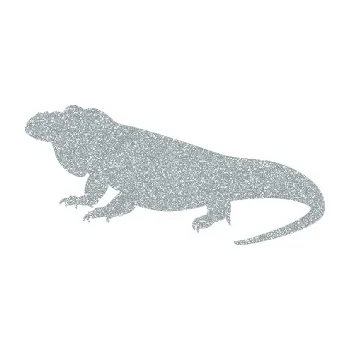 Samolepící dekorace Leguán 001 levá (91 - Ultra Metalic stříbrná metalíza) SAMOLEPKA NA AUTO, NÁLEPKA, FÓLIE, POLEP, TUNING, VLASTNÍ TEXT, TISK, AUTOSAMOLEPKY.cz, POLEPY, OBRÁZEK, LOGO, 3D STICKERS