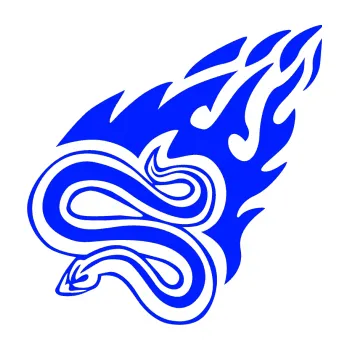 Samolepicí dekorace na vozidlo Animal flames 065 levá had (19 - modrá dynamic) SAMOLEPKA NA AUTO, NÁLEPKA, FÓLIE, POLEP, TUNING, VLASTNÍ TEXT, TISK, AUTOSAMOLEPKY.cz, POLEPY, OBRÁZEK, LOGO, 3D STICKERS