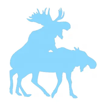 Samolepící dekorace SAMOLEPKA Losí láska 001 pravá (03 - světle modrá) NA AUTO, NÁLEPKA, FÓLIE, POLEP, TUNING, VLASTNÍ TEXT, TISK, AUTOSAMOLEPKY.cz, POLEPY, OBRÁZEK, LOGO, SAMOLEPKY