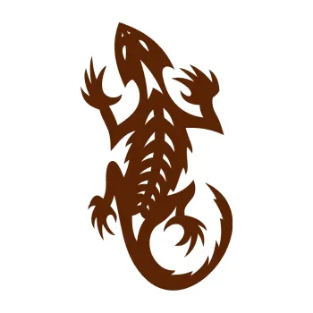 Samolepící dekorace Ještěrka 014 levá (15 - hnědá) SAMOLEPKA NA AUTO, NÁLEPKA, FÓLIE, POLEP, TUNING, VLASTNÍ TEXT, TISK, AUTOSAMOLEPKY.cz, POLEPY, OBRÁZEK, LOGO, 3D STICKERS