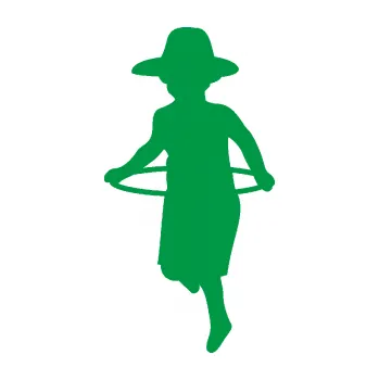 samolepka Hula Hop 001 levá dítě s obručí (12 - zelená) SAMOLEPKA NA AUTO, NÁLEPKA, FÓLIE, POLEP, TUNING, VLASTNÍ TEXT, TISK, AUTOSAMOLEPKY.cz, POLEPY, OBRÁZEK, LOGO, 3D STICKERS